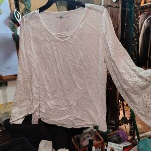 Fever White Lace Sleeve Blouse